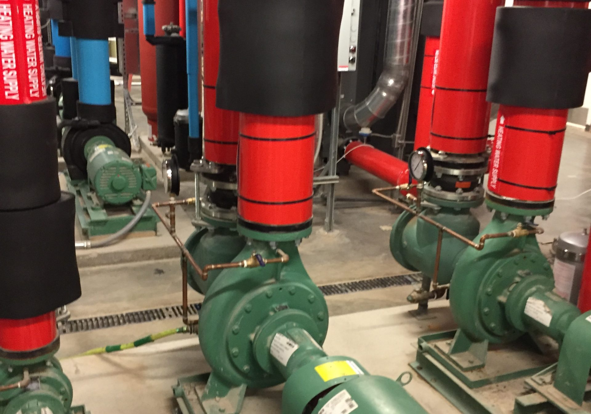 Boiler room of a plumbing system