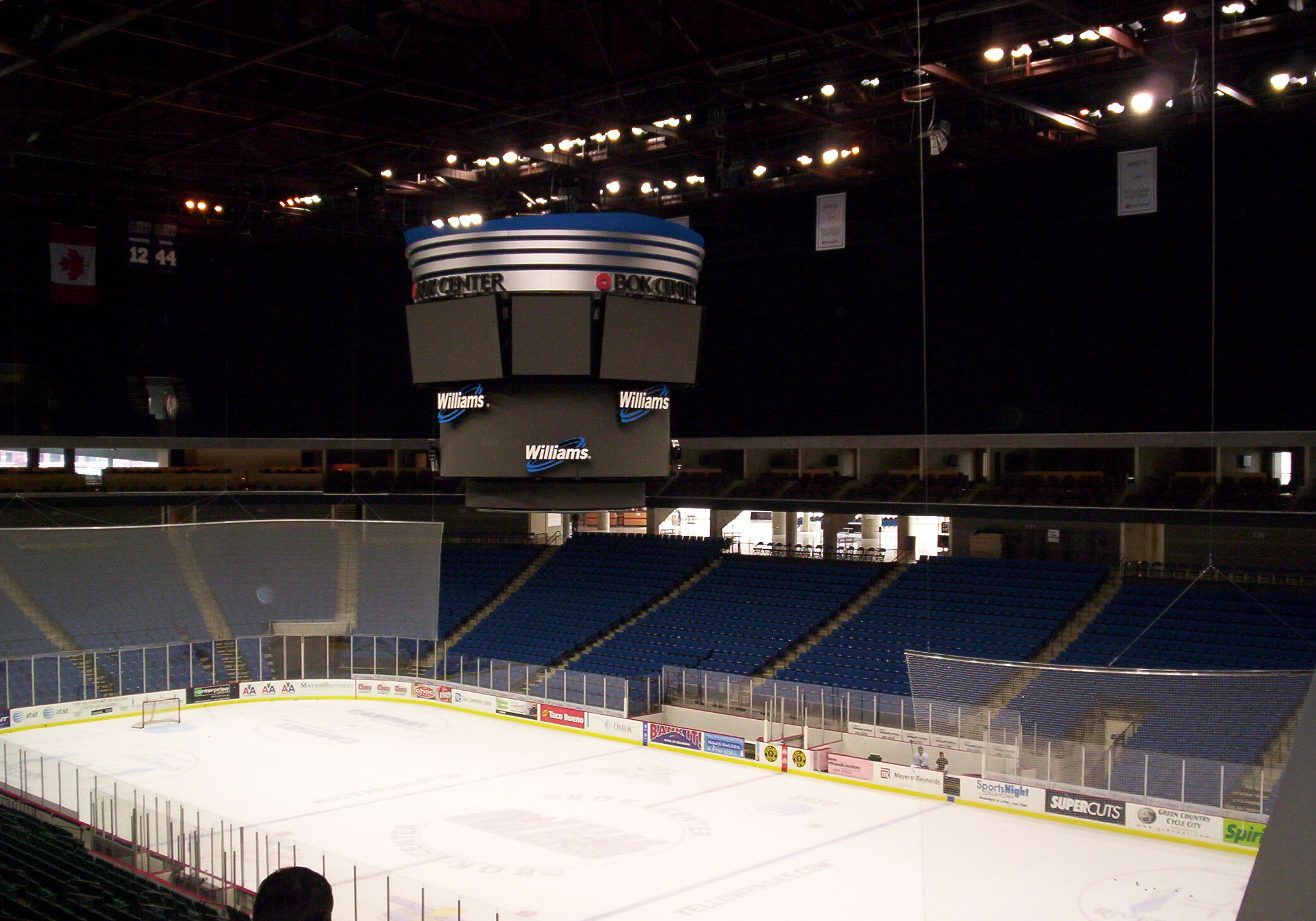 Empty hockey sports center